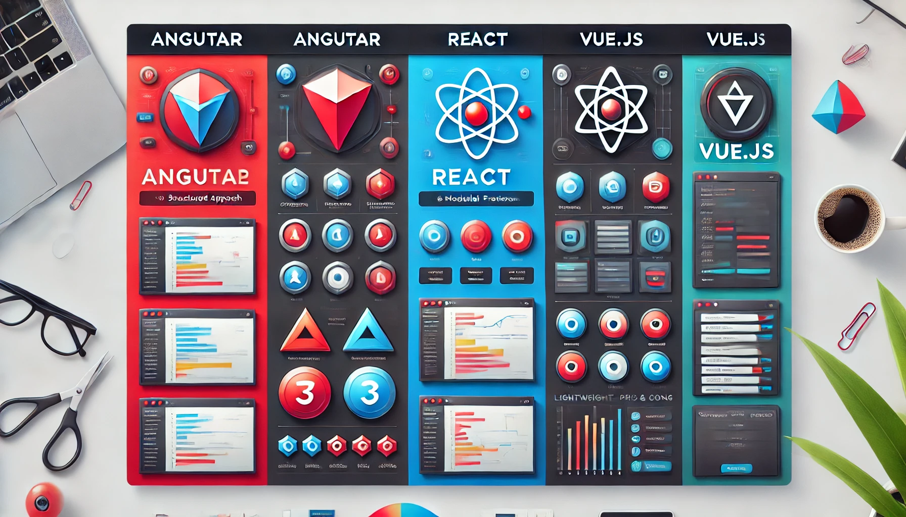 Angular, React, and Vue.js Comparison